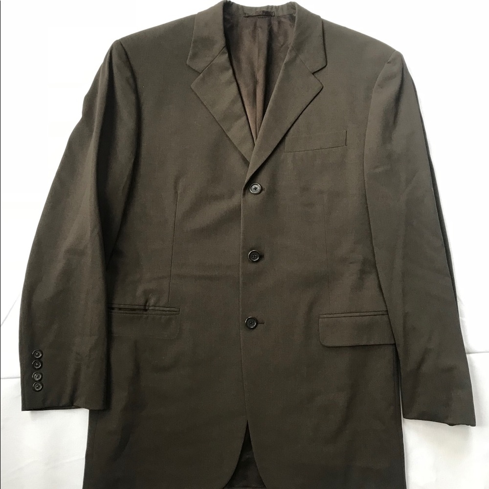 🔥SOLD🔥Prada brown suit 48R wool Italy - Picture 1 of 5